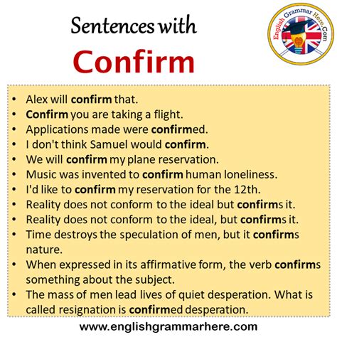 confirm in a sentence.